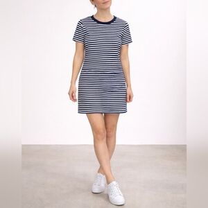 H&M Navy and White Striped Dress